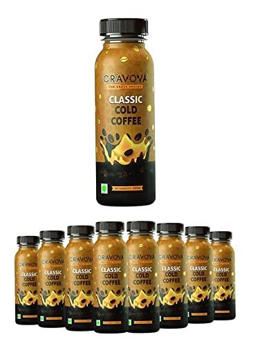 CRAVOVA - THE CRAVE BEGINS CRAVOVA | THE CRAVE BEGINS Classic Cold Coffee | 200 ml Bottel (Pack of 8)