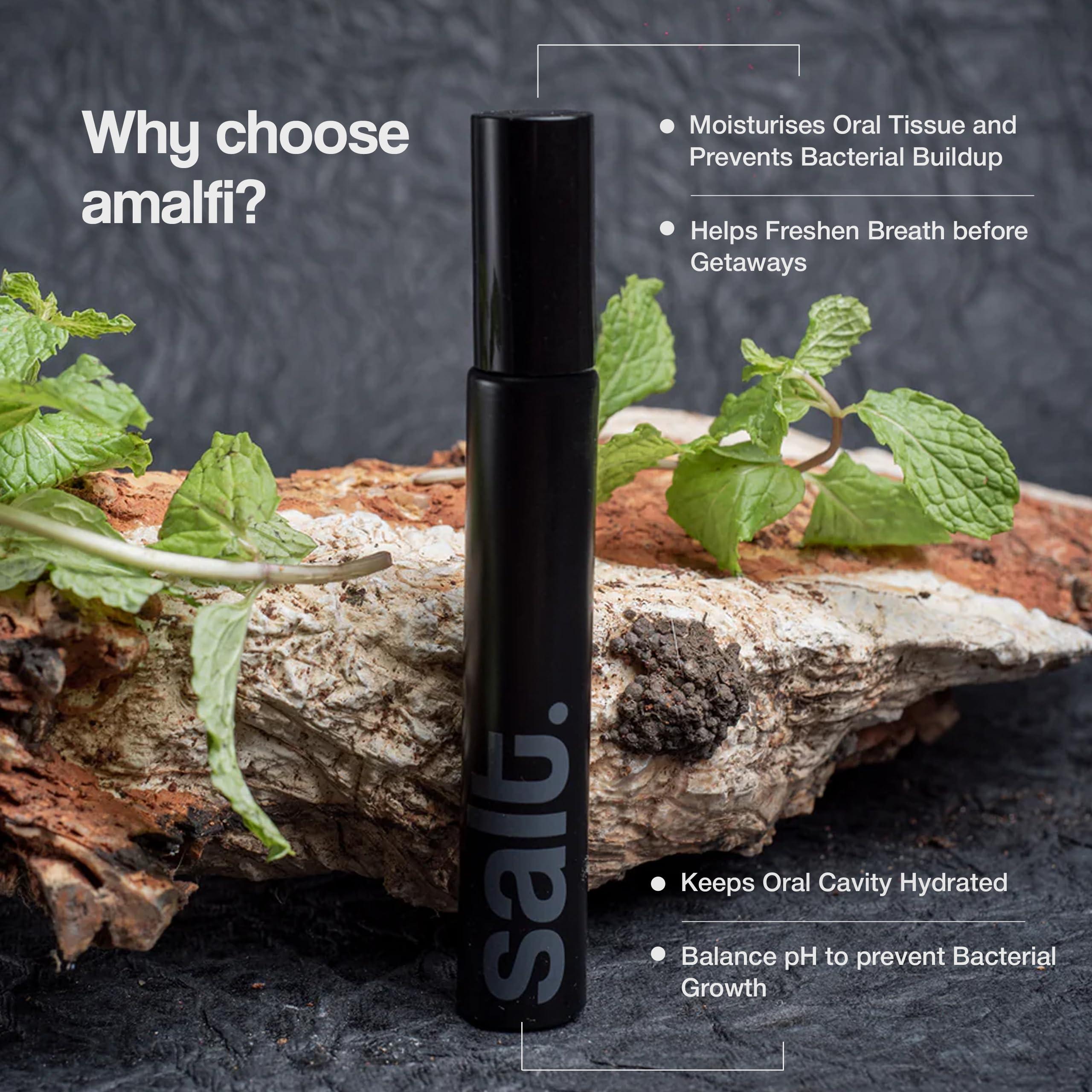 Salt Salt Oral Care Cinnamint Diabetic-Friendly Toothpaste 100g + Amalfi Travel Size Mouth Spray 10ml - Natural Fresh Breath & Oral Hygiene Set