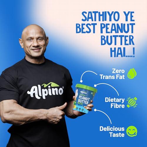 Alpino ALPINO Classic Peanut Butter Crunch 200 G - Roasted Peanuts, Brown Sugar & Sea Salt - 24g Protein, Gluten Free Plant Based Peanut Butter Crunchy