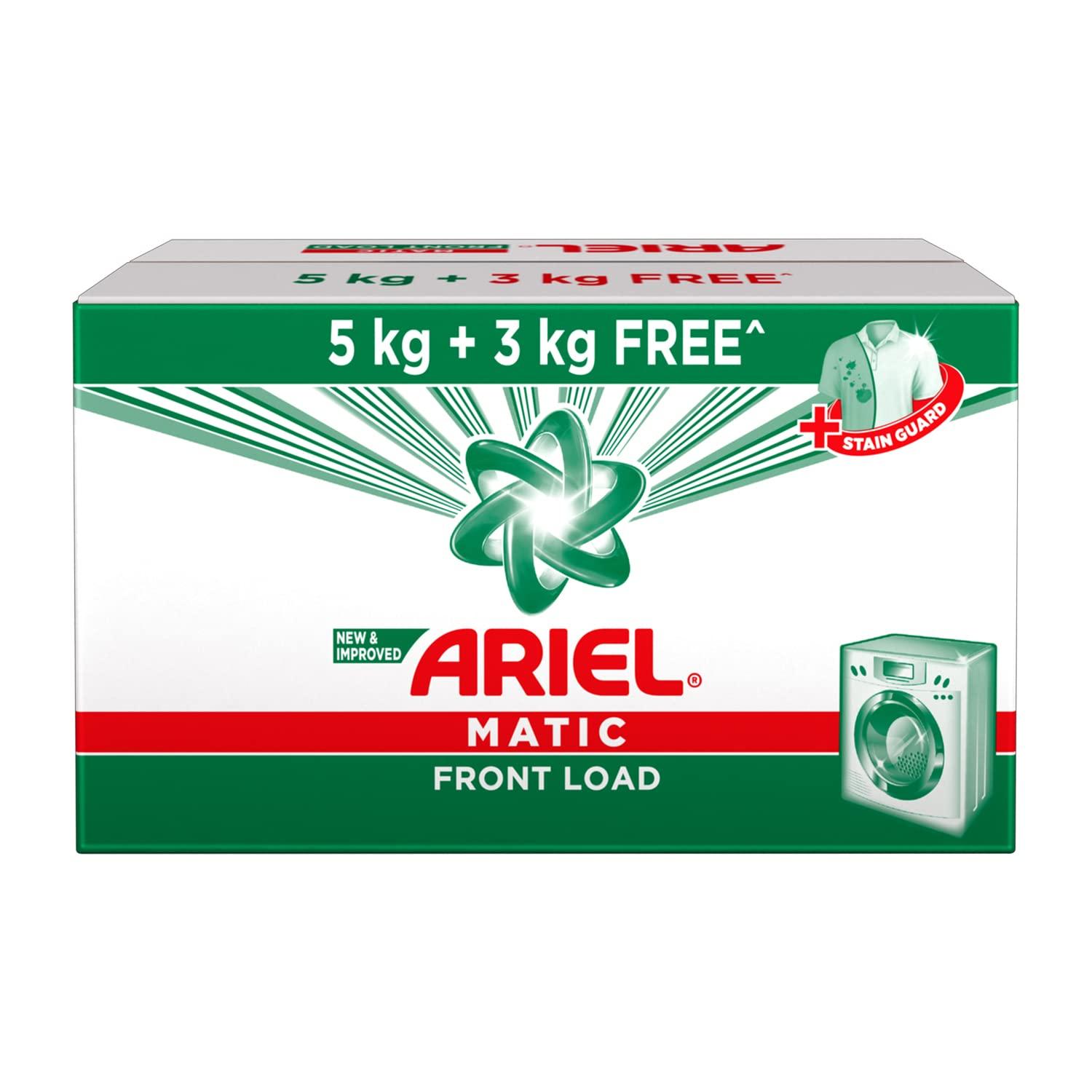Ariel Ariel Matic Front Load Detergent Washing Powder - 5kg Plus 3kg & Matic Liquid Detergent, Front Load, 1 Litre, Pack Of 1
