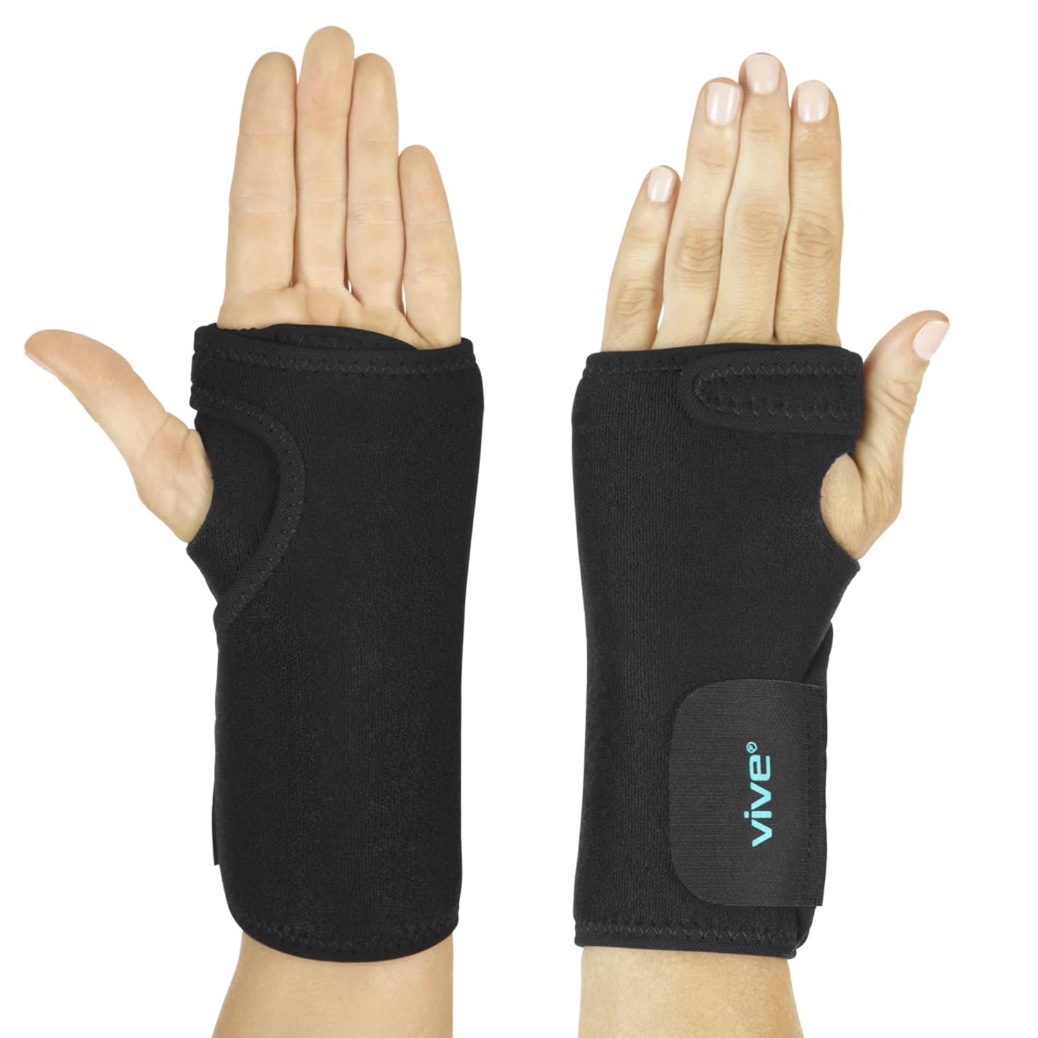 VIVE Wrist Brace by VIVE - Best Universal Support for Carpal Tunnel Tendonitis Wrist Pain Sports Injuries - Removable Splint - One Size Fits Most - Satisfaction Guarantee Right Wrist Left Wrist