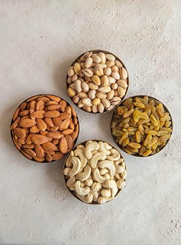 Dessert Drama Dessert Drama Permium Dry Fruits Gift Box with Almonds, Cashews, Raisins, Pistachio (150g Each) Rakhi For Rakhshabandhan Gifts Pack