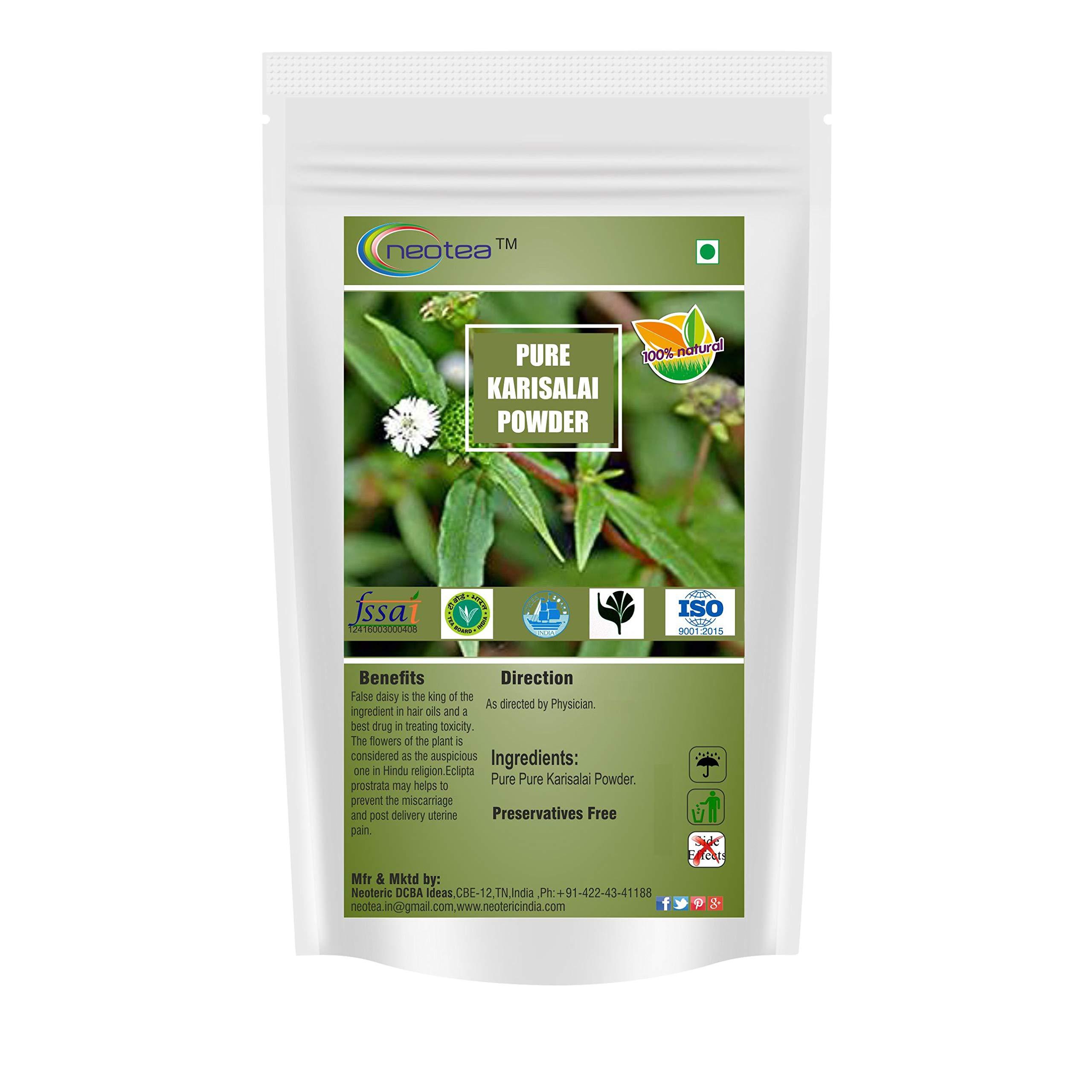 neotea Neotea Karisalankanni Bhringraj Powder | Eclipta Alba | White Prostrata | Natural Hair Growth & Scalp Care | Dandruff Control | Liver Support | False Daisy Leaves | No Preservatives | Pure & Chemical-Free | Kayonni, Kesaraja, Bhangra | Karisalai 300 