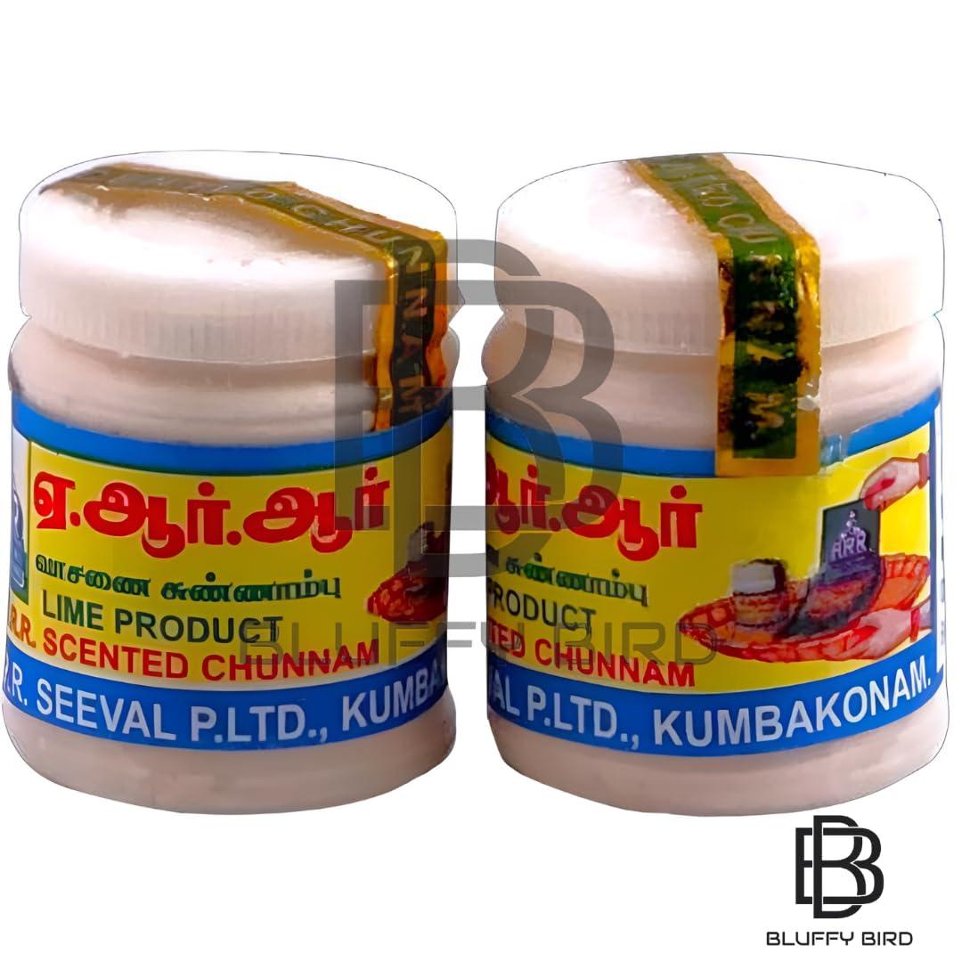 Generic ARR Kumbakonam Vaasanai Sunnambu Paste/Scented Colour Chunnam/Paan Chuna/Supari Chuna/Calcium Carbonate - Each 80gm Weight - Pack of 3pc