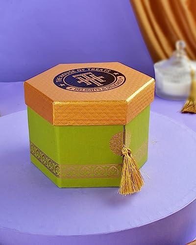 Hamam Dasta Bhai Bhabhi Rakhi Set Rakhi Gift For Brother And Bhabhi Bhaiya Bhabhi Rakhi Set Lumba Rakhi For Bhabhi Rakhi With Sweets Gift Box Barel Candy Dates Box Pearls & Greens Bhaiya Bhabhi Rakhi