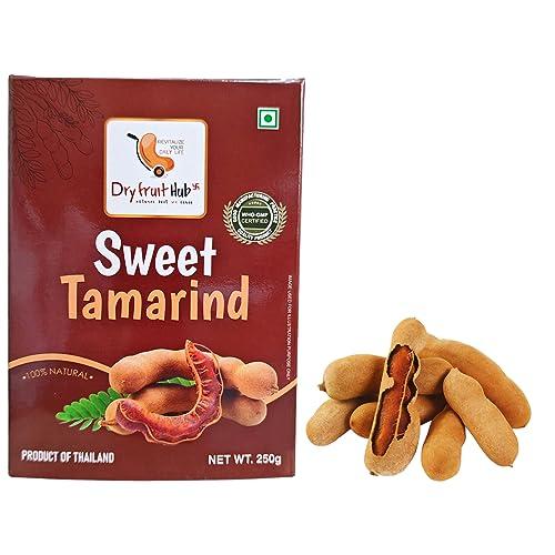 Dry Fruit Hub Dry Fruit Hub Sweet Tamarind 1Kg, Sweet Imli Thailand Sweet Tamarind, Meethi Imli,Dried Tamarind, Sweet Tamarind Pack Of 4 Each 250Gm, Tamarind