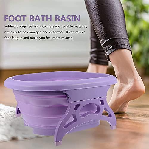 Glaceon Glaceon Foot Soaking Relaxing Massage Bucket, Folding Foot Baths Barrel Blood Circulation Feet Feet Relief Stress,Folding Foot Massager Basin Foot Spa Bath