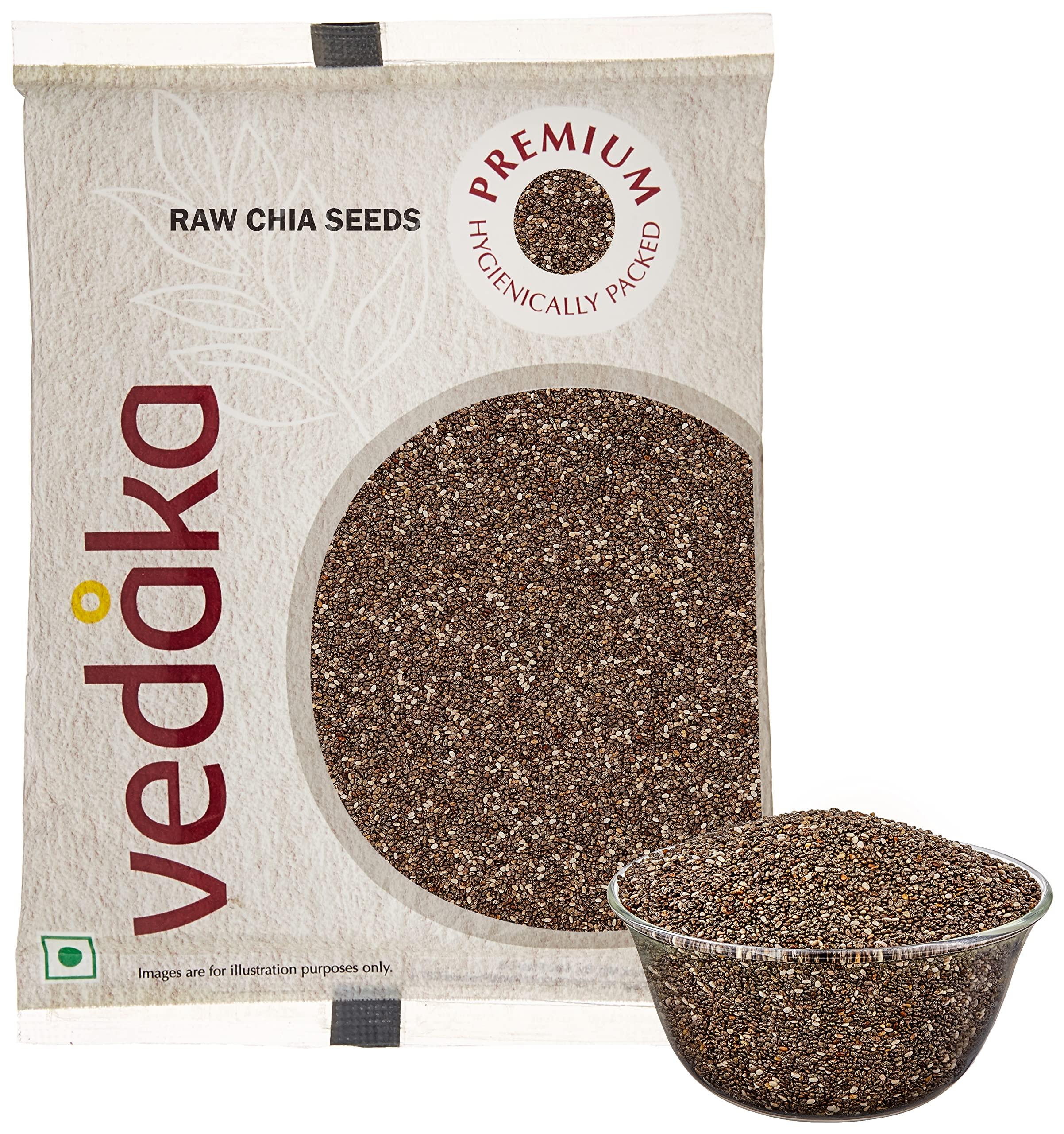Vedaka Amazon Brand - Vedaka Premium Raw Chia Seeds, 200G +-Premium Sunflower Seeds, 200G