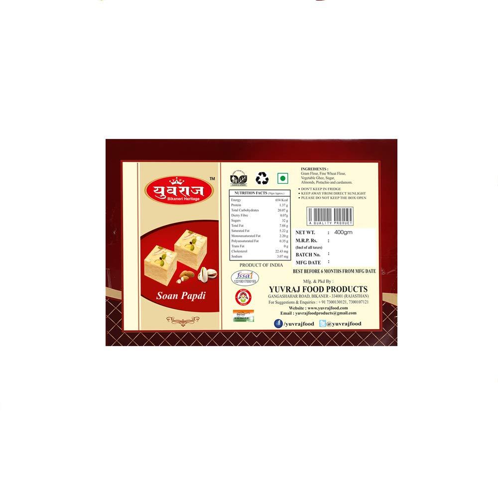 Yuvraj Food Product Yuvraj Food New Year Gift Hamper of Ganesh Lord Frame Paper Gift Box with Soan Papadi 400gm