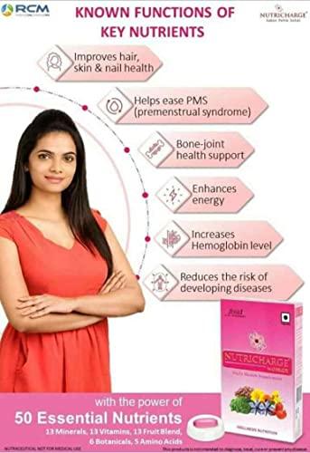 Generic Nutricharge Woman Daily Health Suppliment For All Working And Non Working Women(Power of 50 Nutrients) BY RCM-(DE@1)_(Pack Of 1)_(2X15 Tablets.)