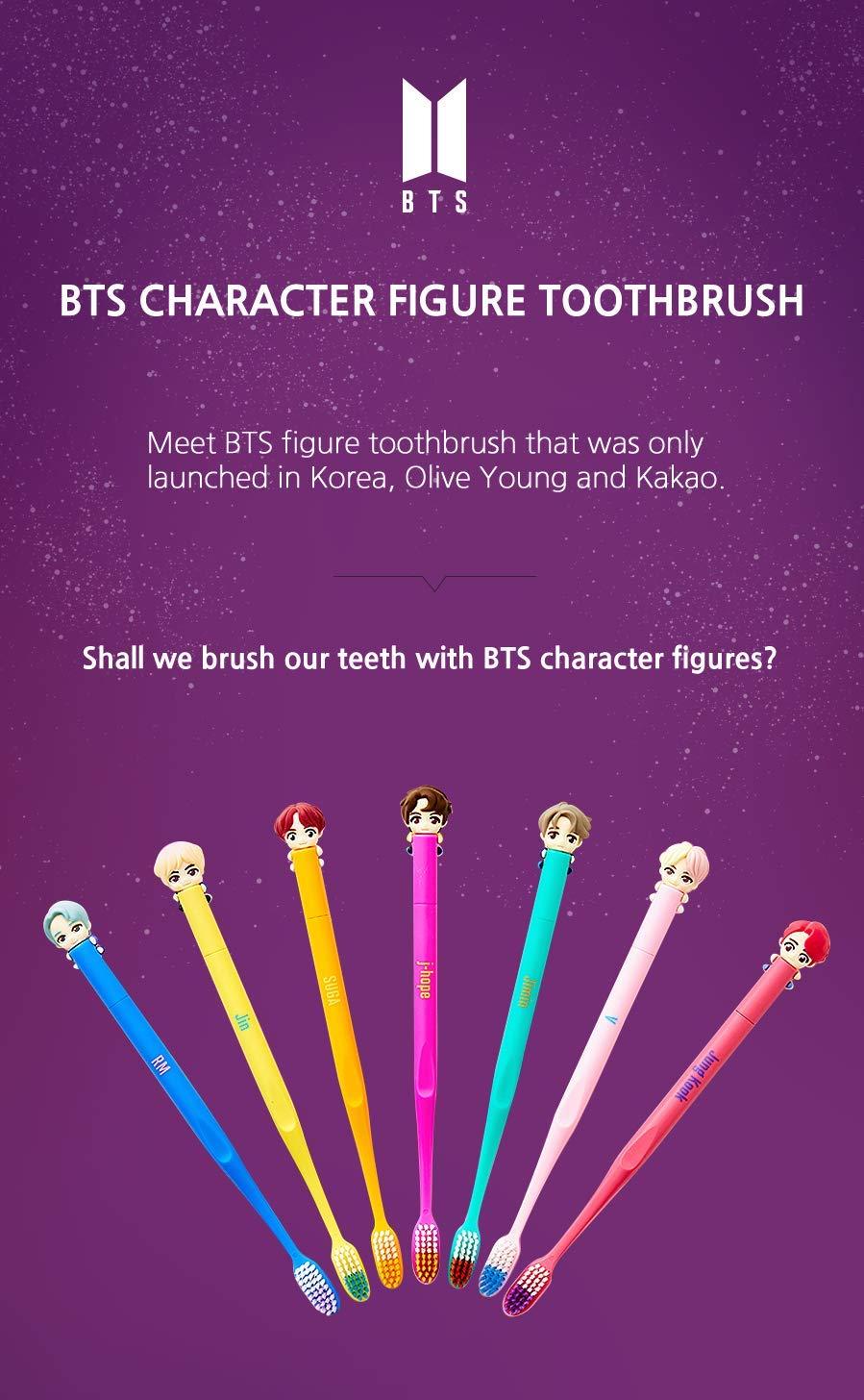BTS Goods BTS Goods Adult [Bts Official Merchandise] Fans Gift-K-Pop Idols Goods-Bts Character Figure Manual Toothbrush With Convenient Magnetic Holder (Jung Kook), 1 count,Red