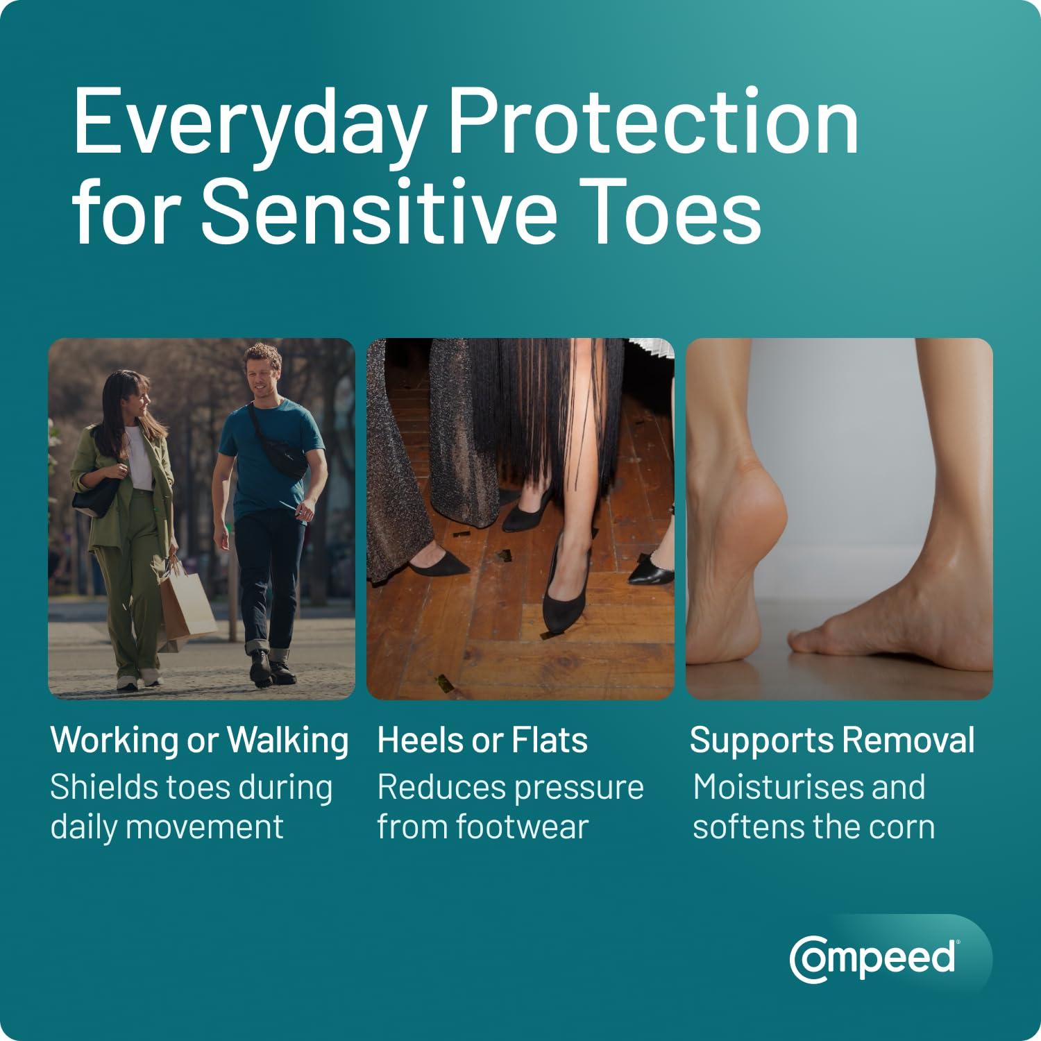 Compeed Compeed Corn Bandage For Foot Finger Rubbing Protection, Foot Corn Remover Bandages, Medium_10 Pc Pack