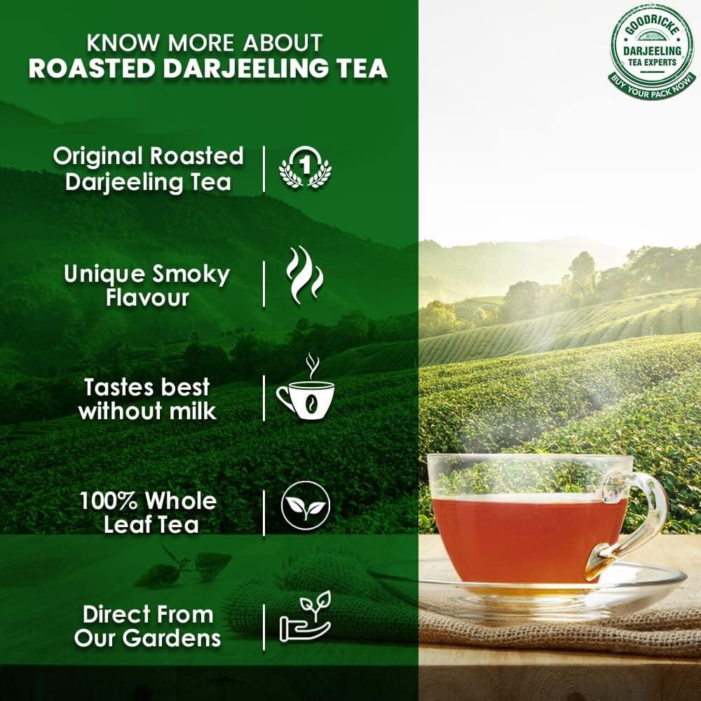 GOODRICKE GOODRICKE Roasted Darjeeling Tea - 100 gm (Pack Of 7) | 100% Pure & Original Long Leaf | Flavoury Golden Orange Pekoe | Darjeeling Black Tea