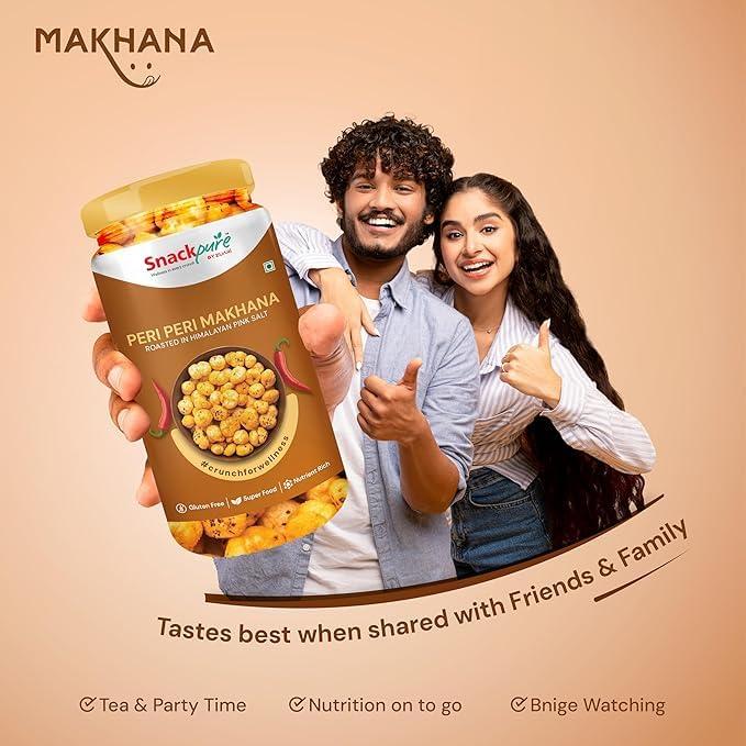 SNACKPURE BY ZUARI wellness in every crunch Snackpure Flavoured Makhana Peri Peri Flavour Makhana (75 Gm) | Roasted Makhana Snacks Roasted in Himalayan Pink Salt | Gluten-Free Healthy Snacks Superfood | Nutrient Rich Trans-Fat Free Crunch