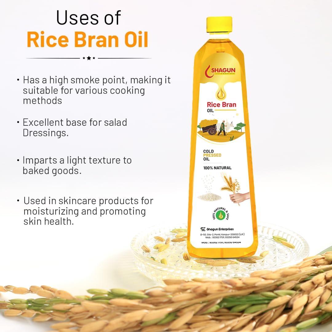 SHAGUN Shagun Rice Bran Oil 1 Litre | Rice Bran Cooking Oil 1 Litre