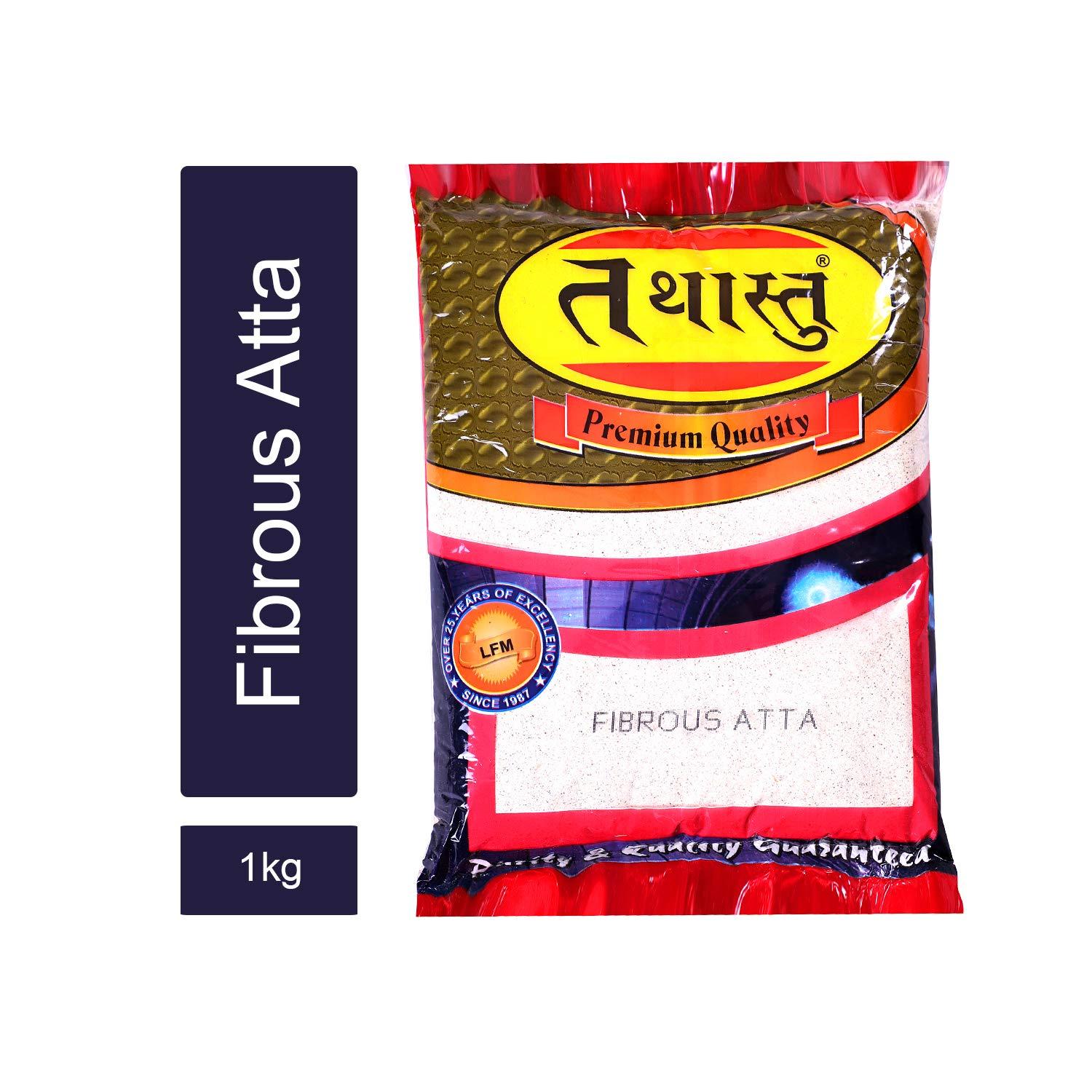 Tathastu TATHASTU Fiber Atta, Diabetic Friendly Atta (Fibrous) _1kg Digestive Ease | Rich in Iron, Zinc & Protein | No Additives |100% Natural |Aids in Diabetes & Cardiovascular Disease