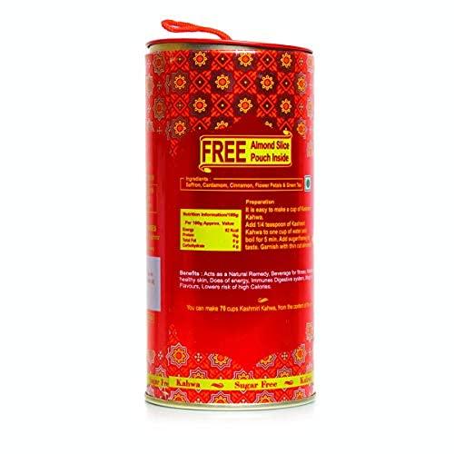 Zabar Zabar Sugar Free Kashmiri Kahwa Loose Leaves Green Tea, 100Grams