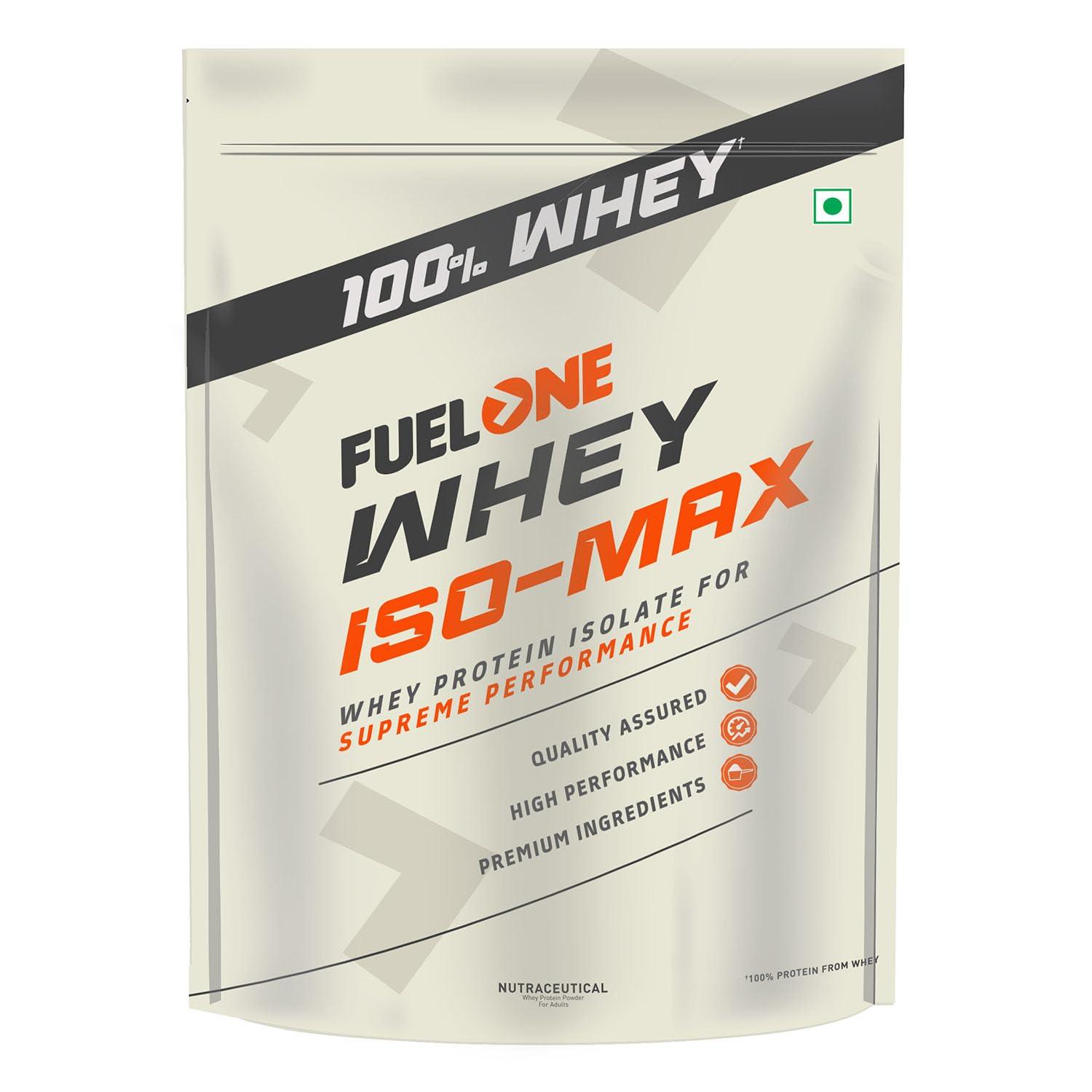 FUELONE FUELONE Whey Iso-Max (Unflavoured, 1kg / 2.2lbs) | Whey Protein Isolate | 31g Protein