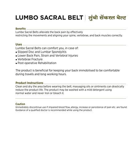 Braceon Brace on. Pain off Braceon Lumbo Sacral Belt | Lumbar Sacral Belt | Lumbo Support Belt for Back Pain | LS Support Belt for Women & Men | Lower Back Pain Relief Adjustable Straps Belt (Medium)