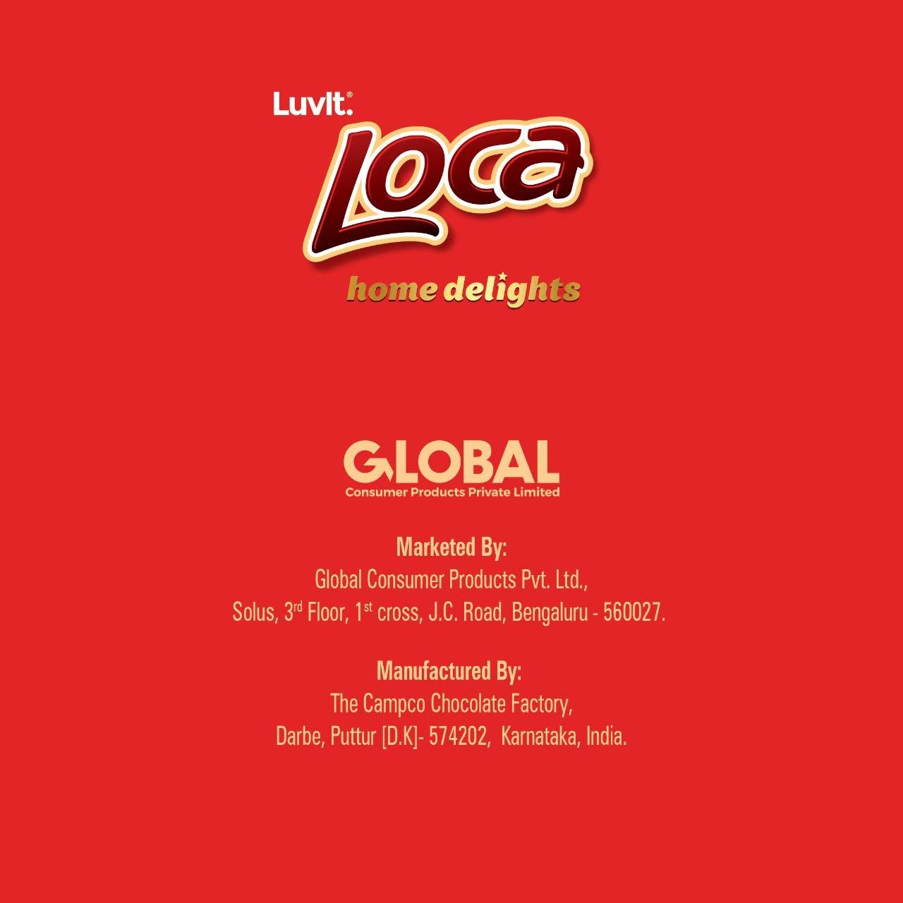LuvIt. Luvlt Loca Home Delight Choco Caramel Bar with Nougat | Homepack | Pack of 1, 200g
