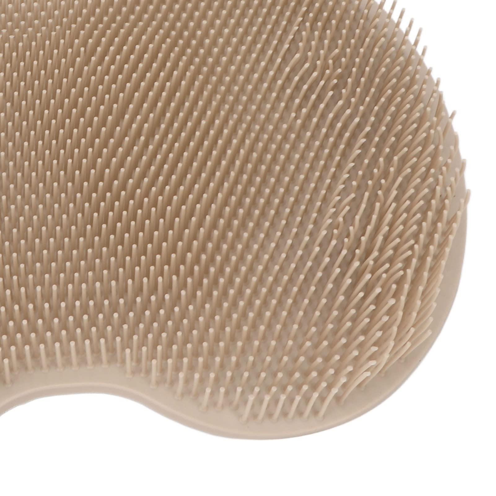 FAIG Shower Foot Massager, Foot Scrubber Mat Foldable Deeply Cleaning for Bathroom for Women (Brown)