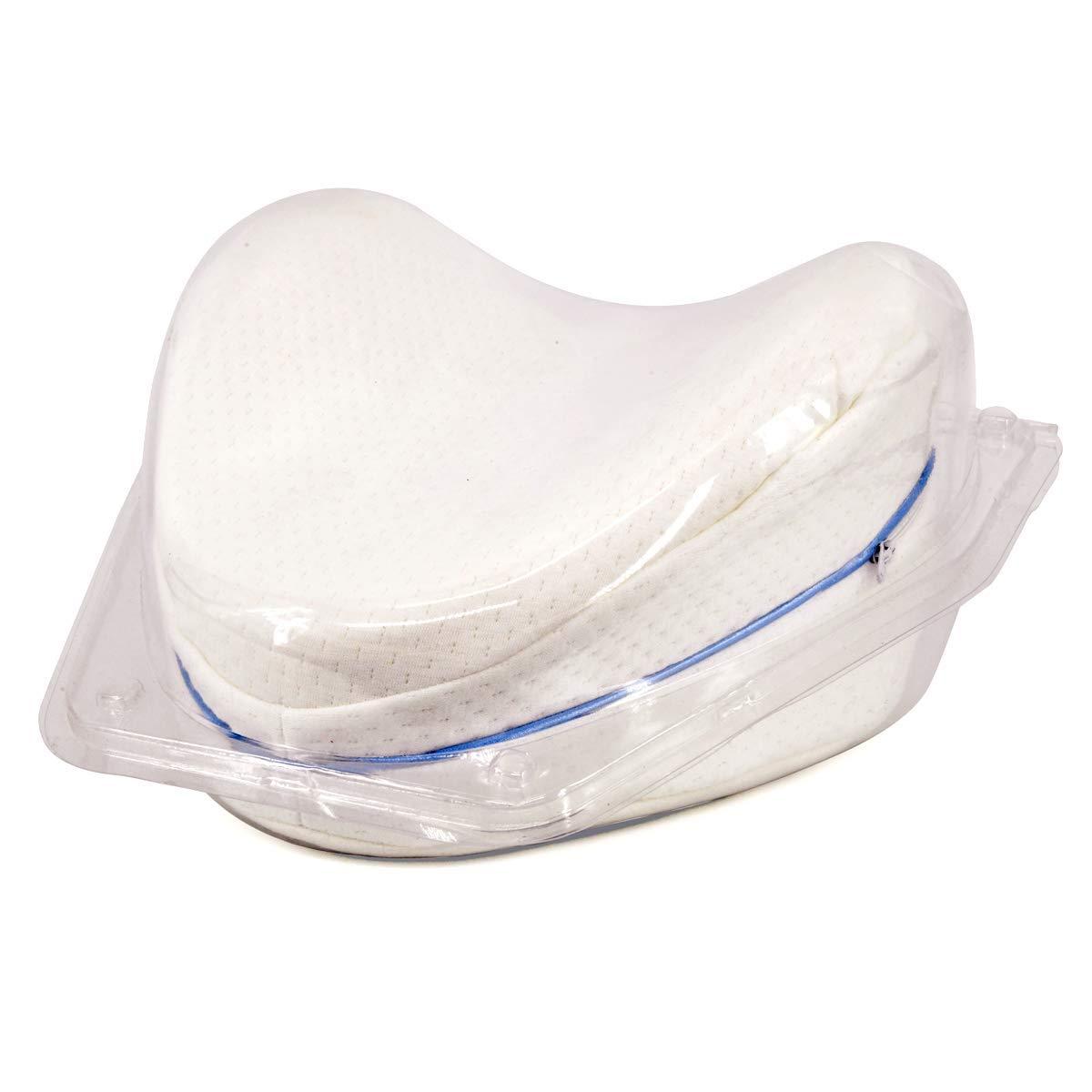 LAVNIK LAVNIK Memory Foam Knee Pillow for Side Sleeper, Sciatic Nerve Pain Relief Soft Sleeping Leg Pillow for Back Pain, Leg Pain, Hip Joint, Pregnancy, Knee Support with Washable Cover - White