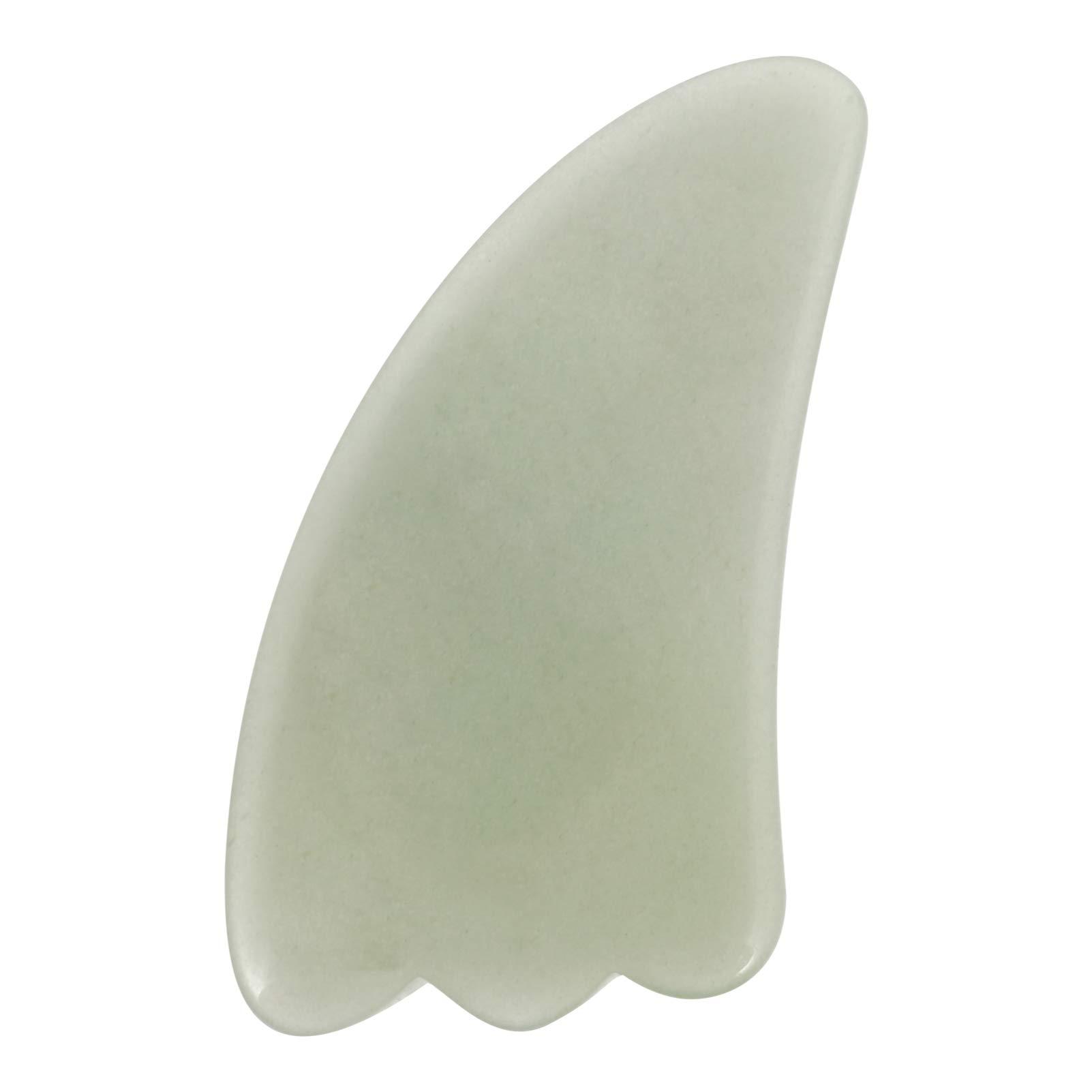 Artibetter ARTIBETTER Jade Face Massage Quartz Guasha Face Massage Tool Anti- aging Beauty Therapy for Skin Rejuvenation Face Scraping Tool for Women Green