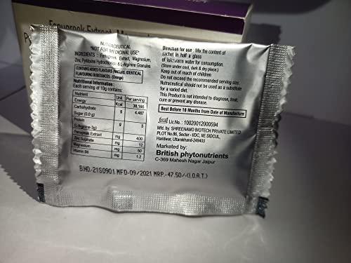 Desire-X British Phytonutrients Desire-X Fenugreek Extract,Magnesium,Zinc,Pyridoxine Hydrochloride & L-Arginine Granules Sachets[10 Servings]|Revitalizes Life|Enhance Energy Levels|Improve Physical Performance