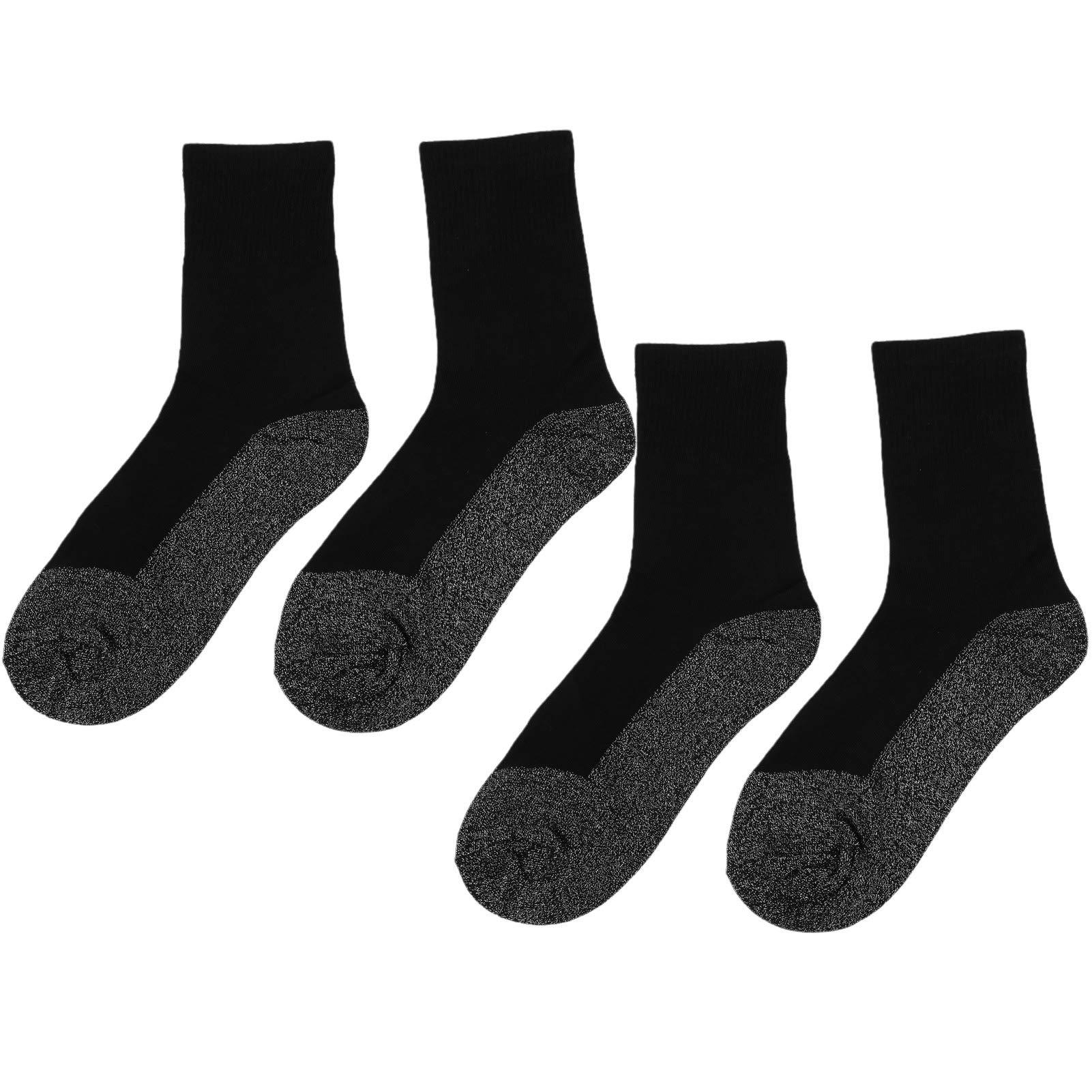 VINGVO Thermal Compression Socks, 2 Pairs Unisex Sports Compression Socks 35° Constant Temperature Foot Warmer Socks Warm Winter Compression Socks(Short)