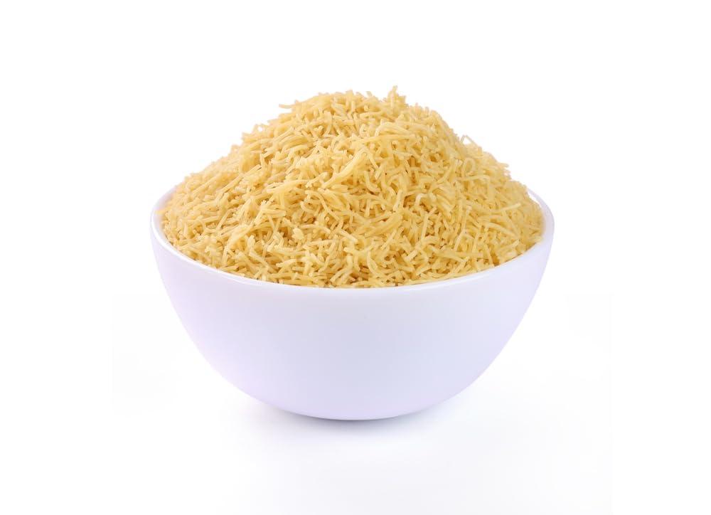 JOLANTAA Jolantaa Namkeen Sev For Bhel, Non Spicy, Barik Sev Sev Bhujia Sev Salted | Special For Festival Celebration | Festival Gift Hamper | (450 Gm)