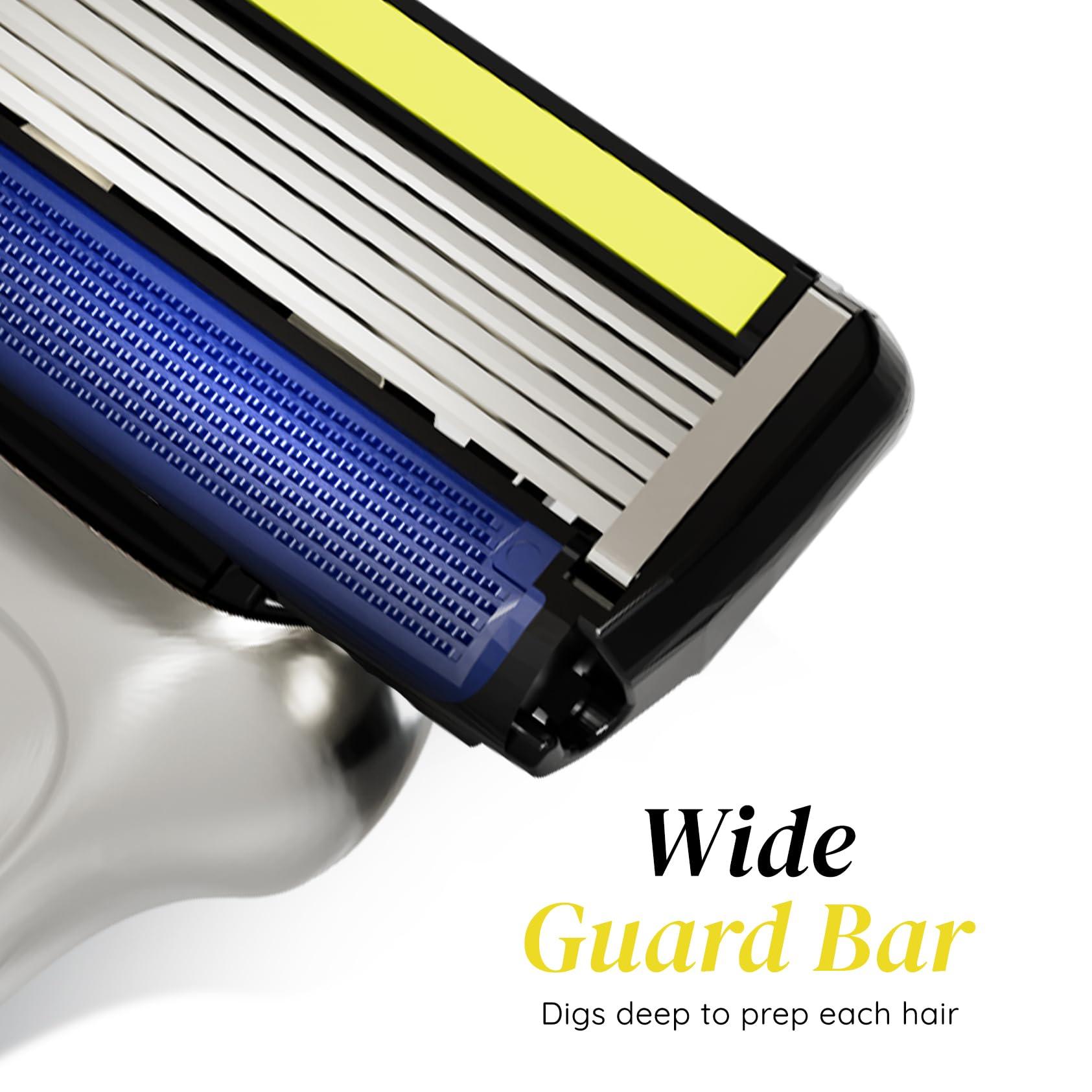 LetsShave LetsShave Pro 6 Advance Manual Shaving Razor for Men, 1 Razor + 1 Shave Foam, Razor for Men, Face & Shaving Razor