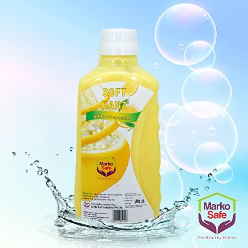 MarkoSafe MarkoSafe Perfumed Liquid Handwash with Germ Protection, Anti-Bacterial Formula, moisturizer-1Ltr (Lemon)
