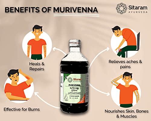 SITARAM Sitaram Ayurveda Murivenna Oil 450ml | Ayurvedic Murivenna Thailam for Management of All Kinds of Trauma including Sprains, Strains, Fractures, Dislocations and Burns