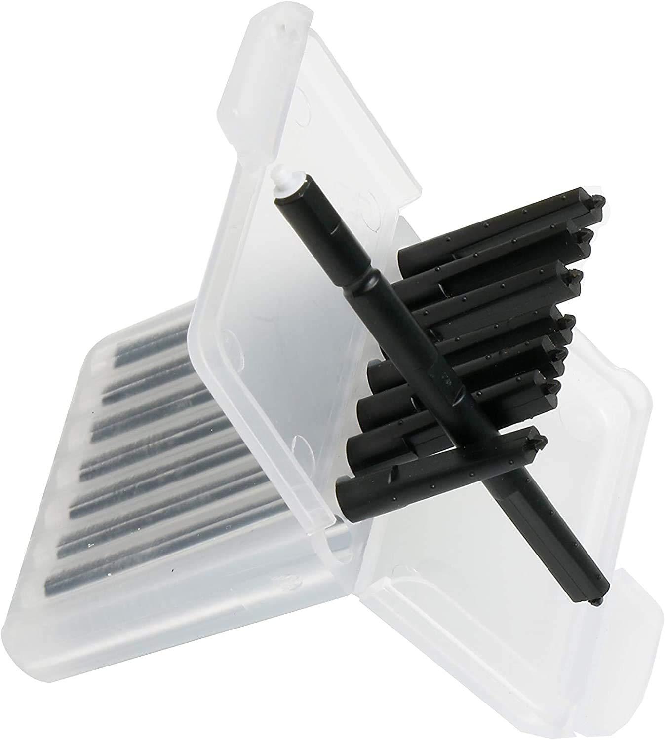 TYRDAN Hearing Aid Wax Guards Hearing Aid Cleaning Kit Hearing Aid Filters Cleaning Tool Accessories for Phonak/Widex/Unitron/Resound Hearing aid Accessories (Black 6 Pack)