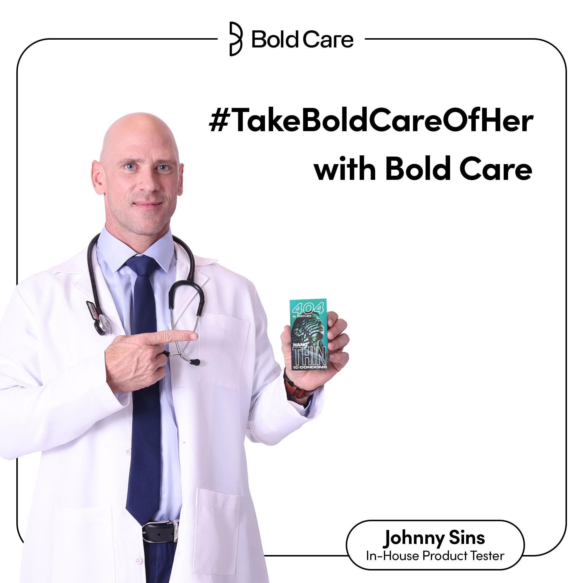 Bold Care Bold Care 404 Super Nano Thin Condoms For Men - 50 Microns - 10 Units - Intense Fit - Barely There Feel + Bold Care 404 Super Ultra Thin Chocolate Flavored Condoms For Men - 60 Microns - 10 Units