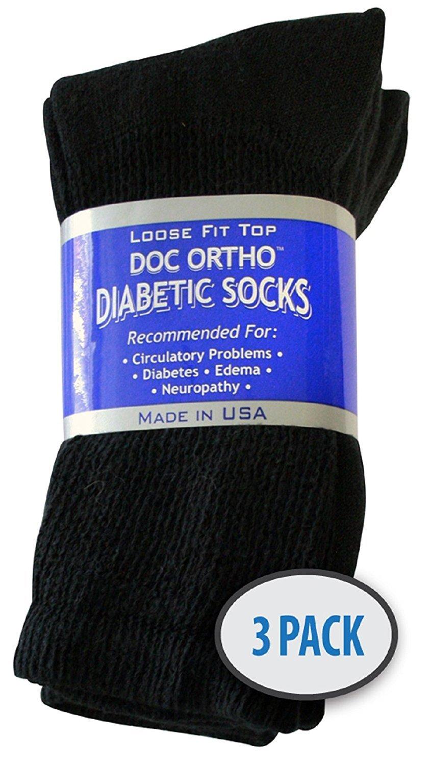Doc Ortho Doc Ortho Loose Fit Diabetic Socks, 3 Pairs, Crew