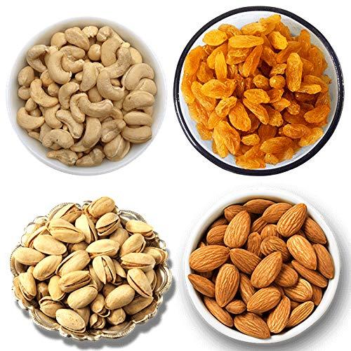 FROODS Froods Dry Fruit Combo Pack, Daily Needs Dry Fruits Combo Pack ( 100 Almonds , 100 Raisins , 100 Pista Salted , 100 Cashew ) - 400G