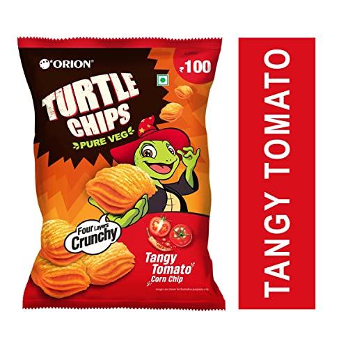 ORION Orion Turtle Chips Party pack (Pack of 2) - Tangy Tomato & Spicy Devil flavors|100% veg|Korean snacks - 115 gm (Pack of 2)