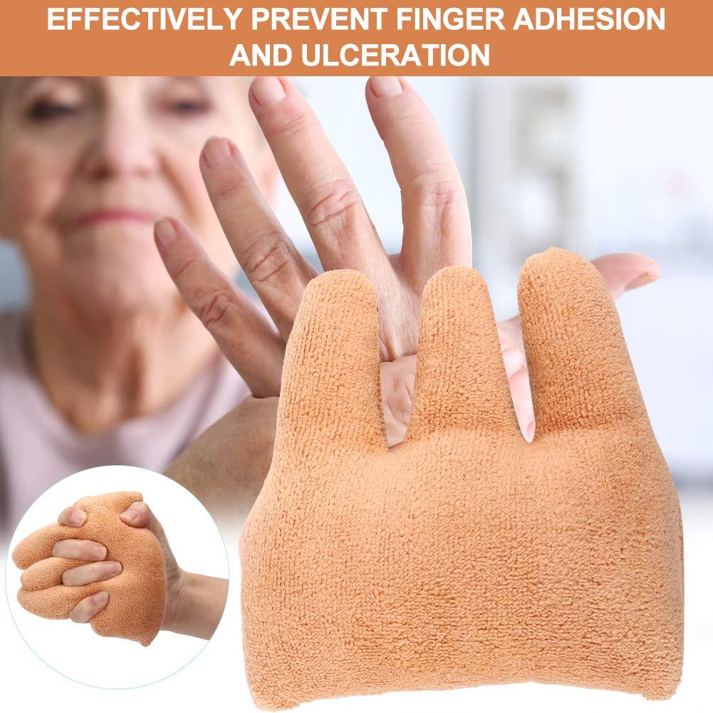Dioche Cone with Finger Separator, Hand & Finger Aid for Contracture & Skin Breakdown, Comfortable Protection & Finger Separation, Finger Separator Finger Protector Finger Aid Separator Finger(orange)