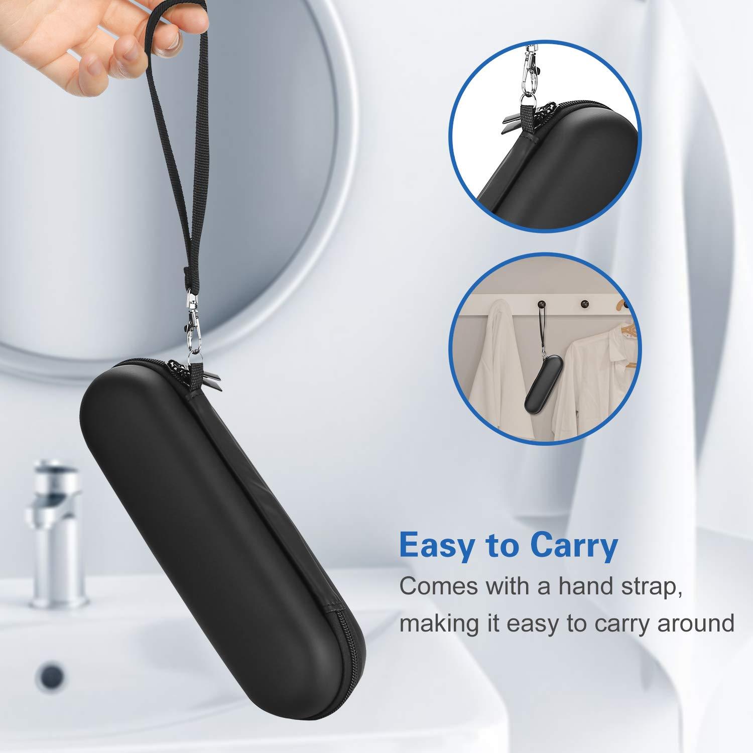 ProCase ProCase Electric Toothbrush Hard Travel Case for Oral-b Pro 1000 1500 7000 8000/ Philips Sonicare 5100 6100, Battery Toothbrush Carrying Case Holder Container, Mesh Pocket for AccessoriesBlack