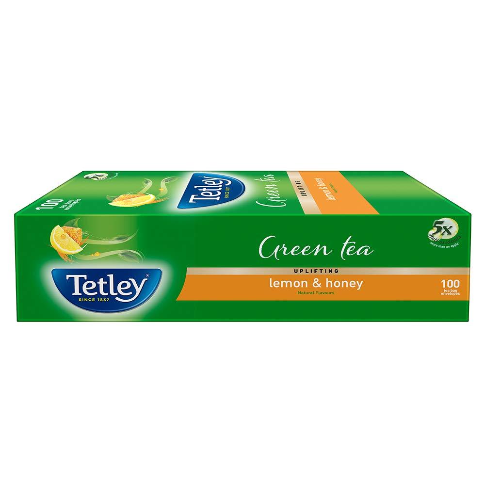 Tetley Tetley Green Tea, Regular, 100 Tea Bags and Tetley Green Tea, Lemon and Honey, 100 Tea Bags