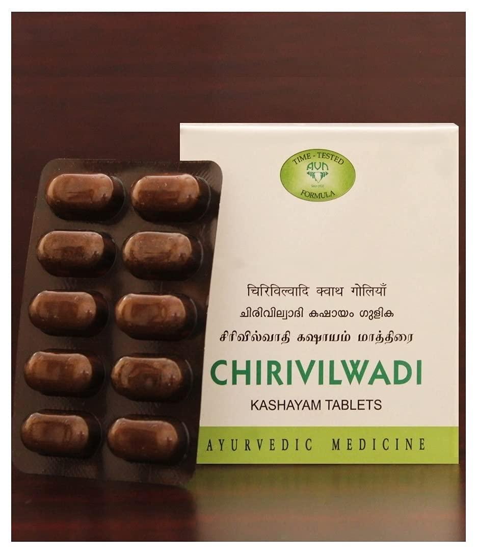 AVN AVN Chiru Vilwadi Kashayam Gulika (Tablets) - A Natural, Safe & Ayurvedic Product, Reduces Burning Sensation (Pack of 1) (100 Tablets)
