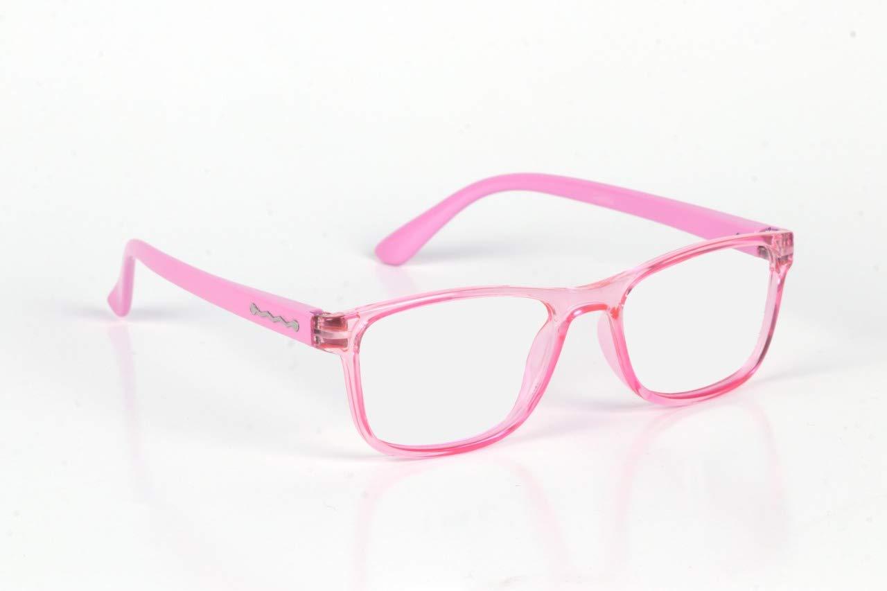 IMPLICIT Implicit Blue light Blocking Computer Glasses for kids Zero Power Spectacles With Anti Glare Glasses for UV & Eye Protection & Anti Eyestrain For Age 5-10 Years Girls and Boys (Pink)
