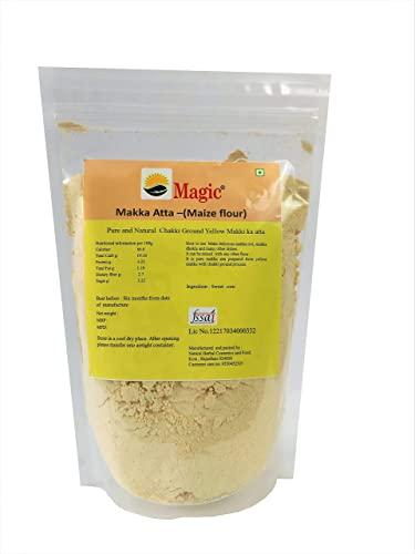 Magic Magic Makka Atta Maize Flour,Gluten Free,Organic Yellow Corn Powder (Pack of 500g)