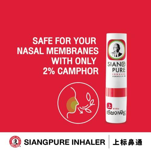 Siang Pure Siang Pure Oil Nasal Inhaler for Relief of Vertigo Natural Herbal Net Vol 2 cc (THAILAND) (Pack of 6)