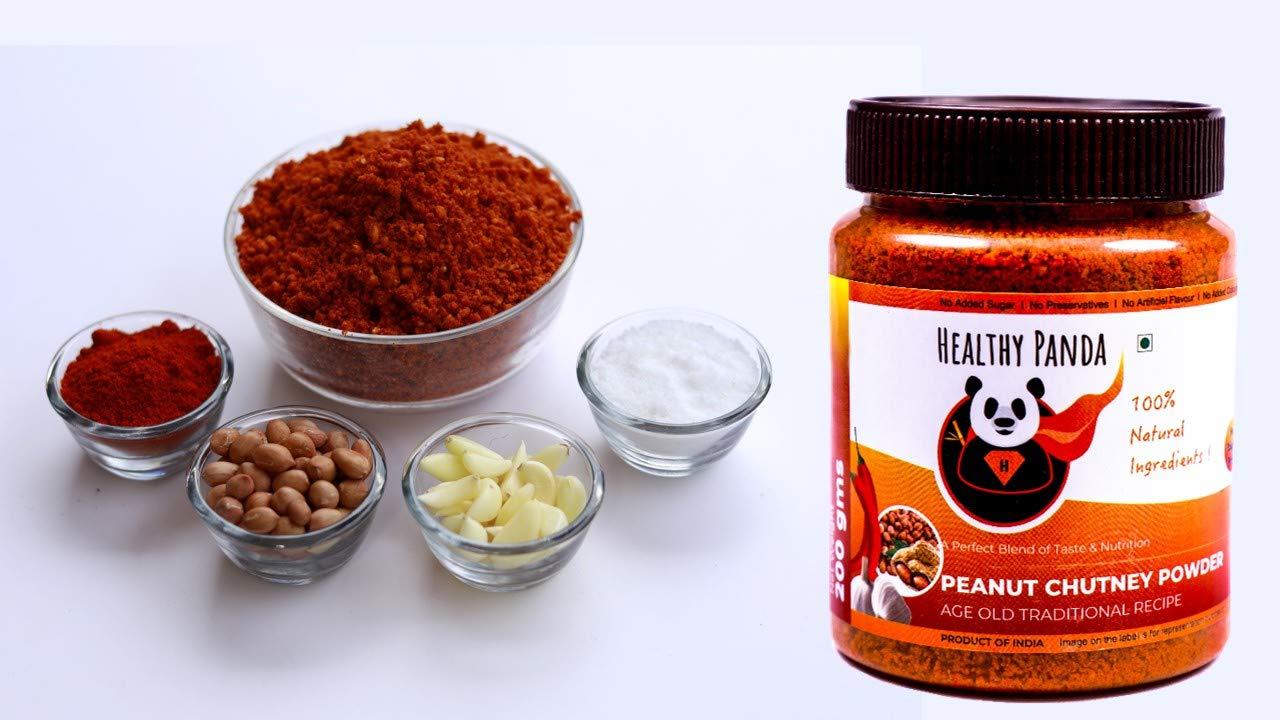 HEALTHY PANDA HEALTHY PANDA Pounded Peanut Garlic Chutney Powder/Groundnut Chutni Powder Also Famously Known As Shenga Chatni (100% Natural & Healthy) (2KG)