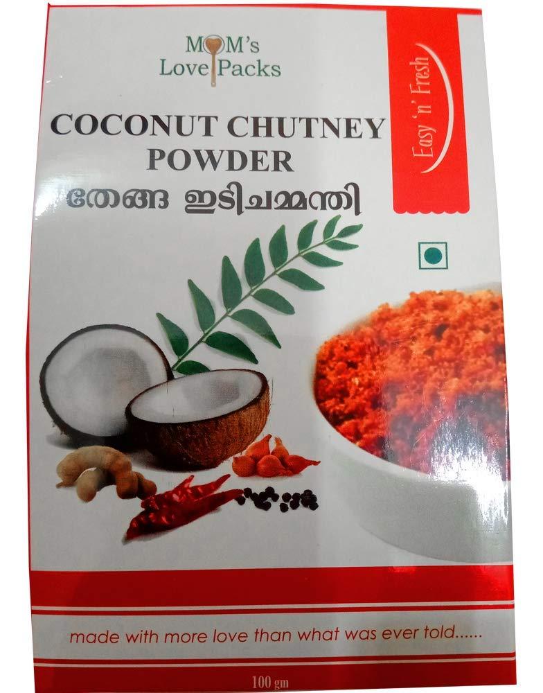 Mom's Love Packs Mom's Love Packs Vegetarian Roasted Coconut Chutney Powder 100gm - (Pack of 3)