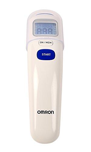 Omron Omron MC 720 Non Contact Digital Infrared Forehead Thermometer With 1 Second Quick Measurement, 3 in 1 Measurement Mode, Auto On/off & Backlight, White, (MC-720_Omron _AW)