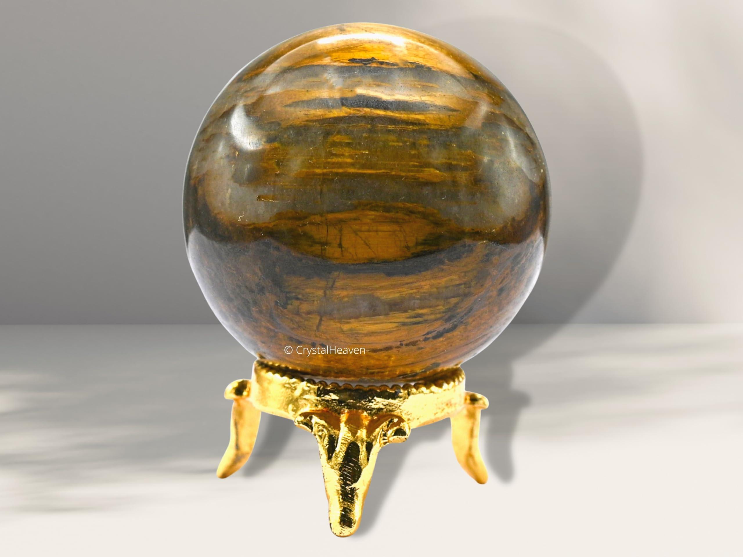 Crystal Heaven Certified Nellite Crystal Ball for Meditation - Premium Crystal Vastu Items for Home and Feng Shui Items for Good Luck - Ideal for Pooja Supplies and Spiritual Practices (2\" Inch)