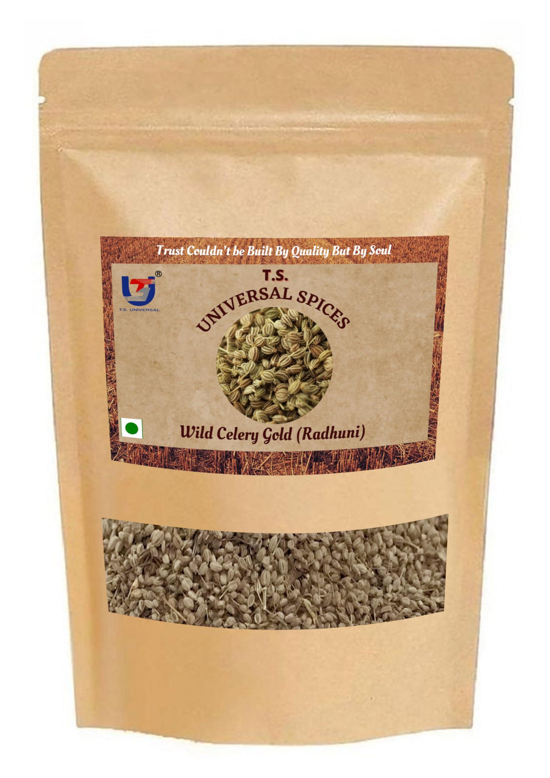 T.S. Universal T.S. Universal Wild Celery Gold (Radhuni) / Special Bengali Masala/Ajmoda Seeds/Apium Graveolens/Ajmod Beej/Anamoda/Randhuni Seeds/Herb Food (250 gm)